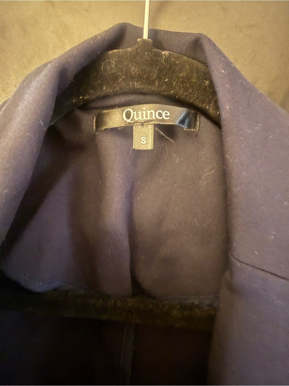 Quince Ultra-Stretch Ponte Stand Collar Blazer Navy Outerwear S - Picture 2 of 6